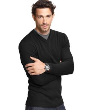 John Ashford Big And Tall V-neck Front-insert Shirt