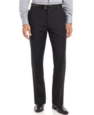 Calvin Klein Pants Navy Stripe 100% Wool Slim Fit