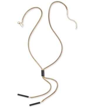 Thalia Sodi Gold-tone Glitter Lariat Necklace, Only At Macy's