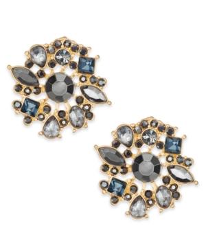 Inc International Concepts Gold-tone Stone & Crystal Cluster Stud Earrings, Created For Macy's