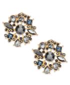 Inc International Concepts Gold-tone Stone & Crystal Cluster Stud Earrings, Created For Macy's