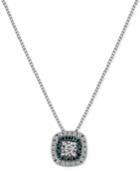 Diamond Multicolor Pendant Necklace (1/4 Ct. T.w.) In Sterling Silver