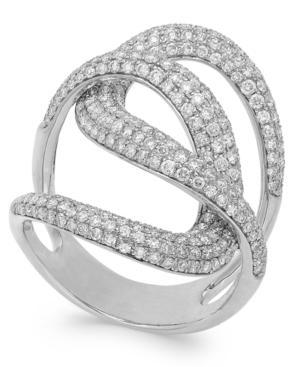Pave Classica By Effy Diamond Interlocking Ring In 14k White Gold (1-3/4 Ct. T.w.)