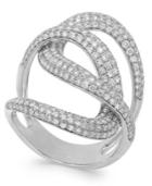 Pave Classica By Effy Diamond Interlocking Ring In 14k White Gold (1-3/4 Ct. T.w.)
