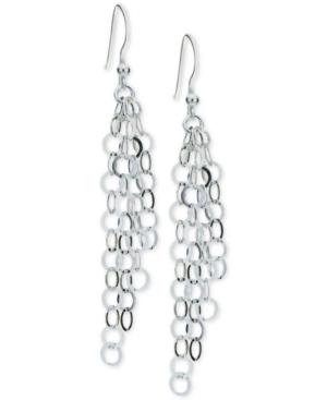 Giani Bernini Multi-ring Cascade Drop Earrings In Sterling Silver, Only At Macy's