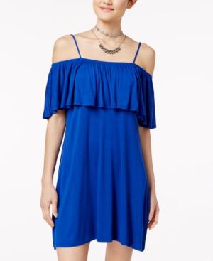 Ultra Flirt Juniors' Cold-shoulder Shift Dress