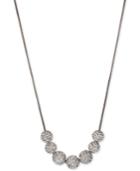 Betsey Johnson Hematite-tone Pave Fireball Statement Necklace