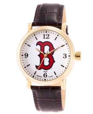 Gametime Mlb Boston Red Sox Men's Shiny Gold Vintage Alloy Watch
