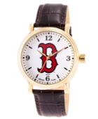 Gametime Mlb Boston Red Sox Men's Shiny Gold Vintage Alloy Watch