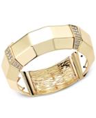 Inc International Concepts Gold-tone Pave Hinged Bracelet, Only At Macy's