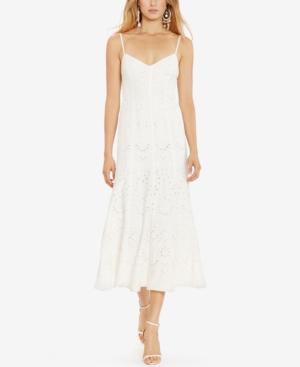 Polo Ralph Lauren Linen Eyelet Maxi Dress