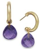 Amethyst C-hoop Earrings In 14k Gold (6-5/8 Ct. T.w.)