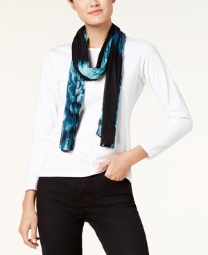 Calvin Klein Pleated Floral-print Scarf