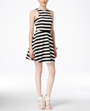 Cece By Cynthia Steffe Sleeveless Striped Fit & Flare Dress