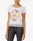 Disney Juniors' Minnie Mouse Lace-trim Graphic T-shirt