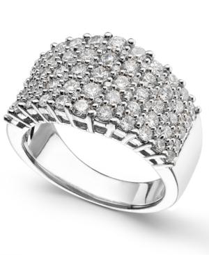 Diamond Multi-row Ring (2 Ct. T.w.) In 14k White Gold