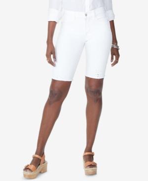 Nydj Briella Tummy-control Eyelet Bermuda Shorts