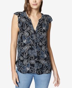 Sanctuary Craft Printed Ruffled Shell