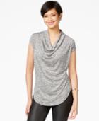 Bar Iii Cowl-neck Draped Top, Only At Macy's