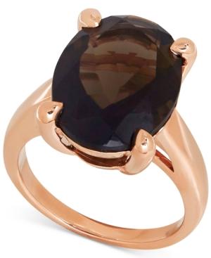Smoky Quartz Statement Ring (9-1/2 Ct. T.w.) In 14k Rose Gold