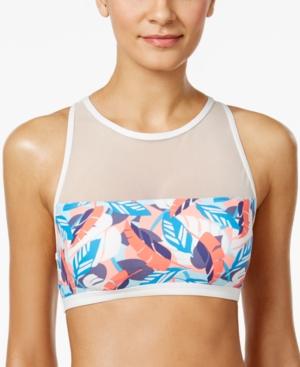 Vince Camuto Printed High-neck Racerback Bikini Top Women's Swimsuit