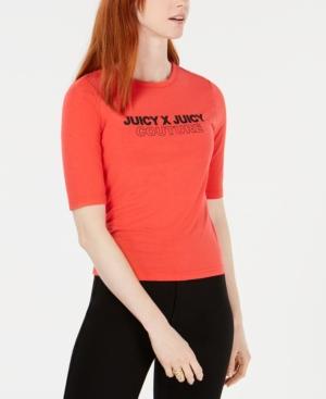 Juicy Couture Juicy X Juicy Couture Logo Half-sleeve T-shirt