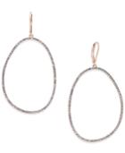 Inc International Concepts Rose Gold-tone Pave Open Drop Earrings, Only At Macy's