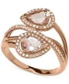 Morganite (1-1/3 Ct. T.w.) And Diamond (1/4 Ct. T.w.) Ring In 14k Rose Gold