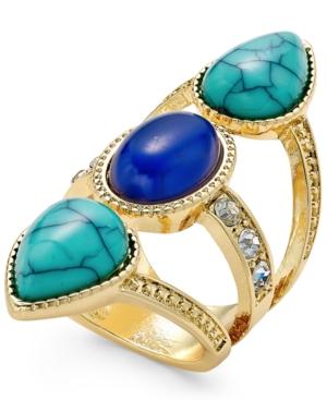 Thalia Sodi Gold-tone Multi-stone Triple Band Statement Ring, Only At Macy's
