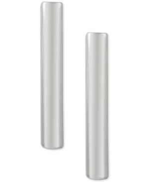 French Connection Silver-tone Tube Earrings