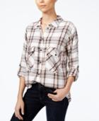 Sanctuary Roll-tab Plaid Shirt, A Macy's Exclusive Style