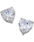 Thalia Sodi Silver-tone Crystal Heart Stud Earrings, Only At Macy's