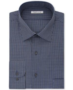Van Heusen Men's Classic-fit Wrinkle-free Blue Multi-check Dress Shirt