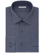 Van Heusen Men's Classic-fit Wrinkle-free Blue Multi-check Dress Shirt