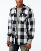 American Rag Men's Buffalo Plaid Shirt Jacket With Sherpa Lining, Only At Macy's