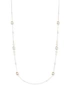 Anne Klein Gold-tone Pave Imitation Pearl Rope Necklace