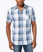 Weatherproof Men's Cotton Plaid Short-sleeve Shirt