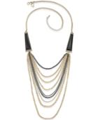 Thalia Sodi Gold-tone Jet Pyramid Multi-row Necklace, Only At Macy's