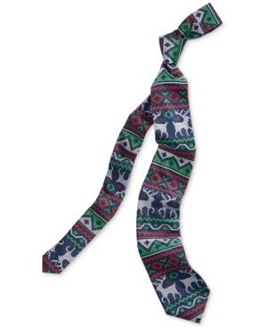 Celebrate Shop Men's Fair Isle Reindeer Tie, Only At Macy's