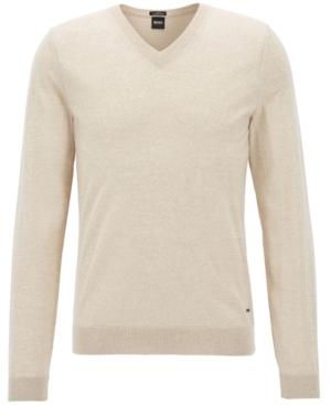 Boss Men's Extra-fine Virgin Wool V-neck Sweater