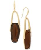 Robert Lee Morris Soho Gold-tone Brown Stone Drop Earrings