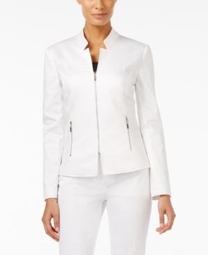 Tahari Asl Petite Inverted Notched Collar Blazer