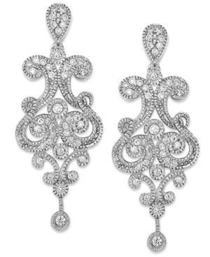 Diamond Earrings, 14k White Gold Diamond Chandelier Earrings (1/2 Ct. T.w.)