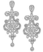 Diamond Earrings, 14k White Gold Diamond Chandelier Earrings (1/2 Ct. T.w.)