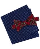 Tommy Hilfiger Men's Royal Stewart Bow Tie & Dot Pattern Pocket Square Set