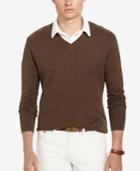 Polo Ralph Lauren Men's V Neck Pima Herringbone Sweater