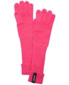 Dkny Ribbed-knit Extended Touch Gloves, Created For Macy's