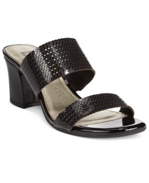 Anne Klein Naldo Slide Block Heel Sandals