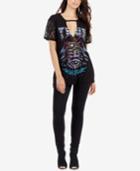 True Religion Lace-contrast Graphic T-shirt