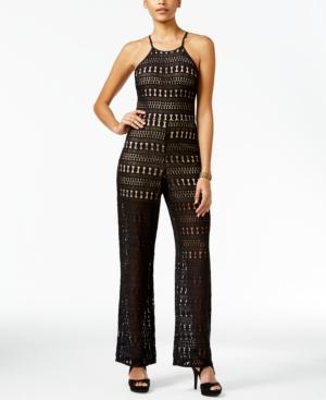 Crystal Doll Juniors' Lace Jumpsuit
